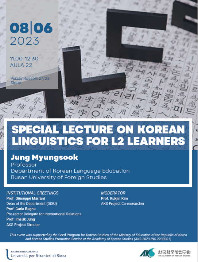 8/6/2023 - Special lecture - Korean language and linguistics