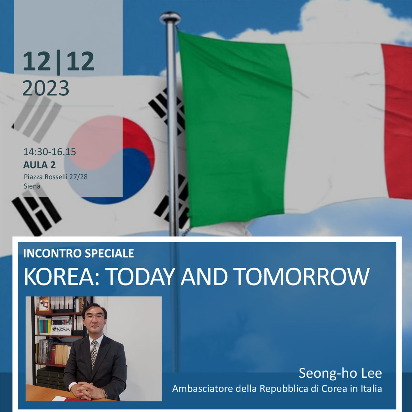 12/12/2023 - Incontro speciale con l'Ambasciatore della Repubblica di Corea