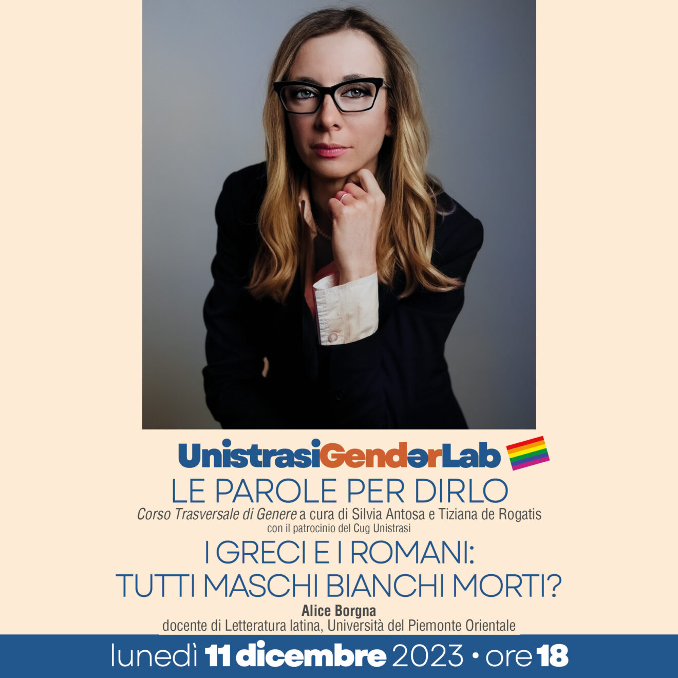 11/12/2023 – UnistrasiGenderLab, appuntamento con Alice Borgna