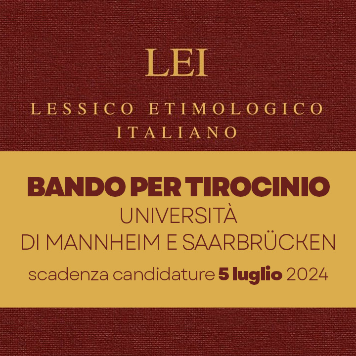 Bando di selezione per tirocinio curricolare - Progetto LEI a.a. 2024-2025 - candidature entro il 5 luglio 2024