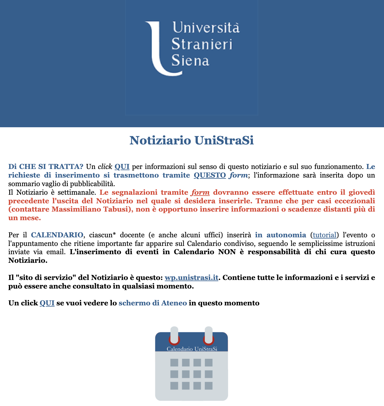 Il Notiziario UniStraSi entra nel suo quarto anno: qualche nota informativa