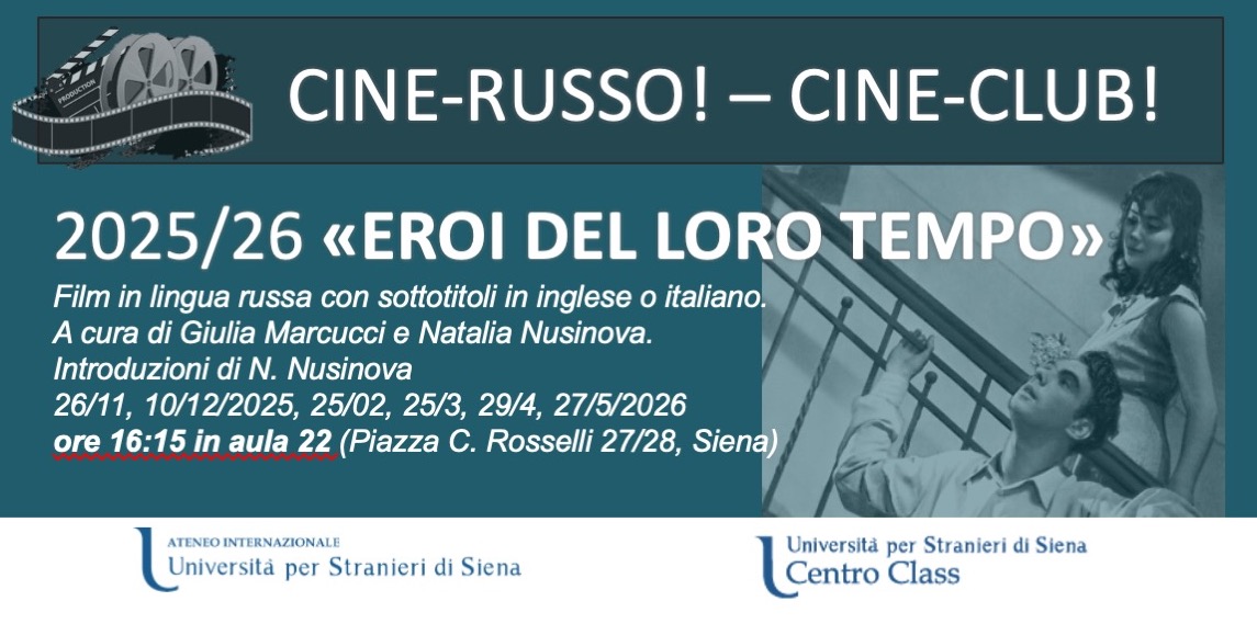 Cine-russo! – Cine-club! Dal 22 ottobre 2025 al 27 maggio 2026
