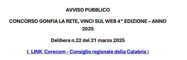 Concorso ＂Gonfia la Rete, Vinci sul Web＂