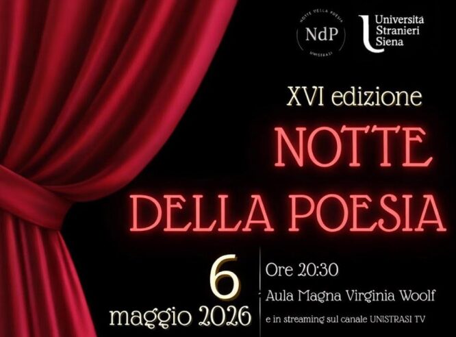 6/5/2026 - XVI° Edizione Notte della Poesia (interesse a partecipare fino al 31/3/2026)